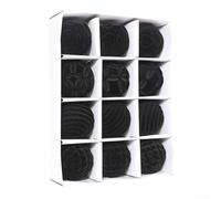 Getdoublerich Energetic Atmosphere Beautifully Crafted Set of 12 PCS Xmas Balls for Gatherings (Black)