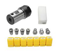 Getdoublerich ER11 Collet Set 7pcs 1-7mm, with ER11A 5mm Motor Shaft Extension Rod Bracket Kit, CNC Milling Spindle Chuck Holder