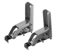 Getdoublerich Folding Hinges 2pcs, 90 Degree Self Locking Table Leg Bracket 180 Spring for Hole Bridge, Heavy Duty Flat Hardware Fitting
