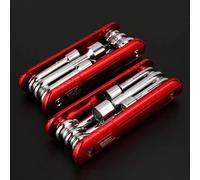 Getdoublerich Folding Socket Wrench Set, 6-in-1 Multi Functional Hex Spanner for Home Auto Repair Camping, Metric Sizes 5mm to 12mm