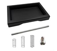 Getdoublerich For Gaggia Classic Pro Compatible Low Profile Drip Tray with 6 Bar, 9 Bar, 12 Bar OPV Spring Kit and Stainless Steel Drain Pipe (6-piece set)