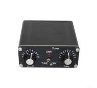 Getdoublerich For Z-Match Manual Antenna Tuner For HAM Radio 3-28MHz, QRP 5W Compact Tuner With BNC Connector & UHF Leads, 40-10M Ladder Line Compatibility