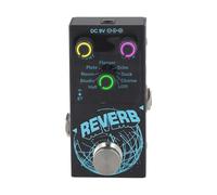 Getdoublerich Guitar Reverb Pedal with 9 Digital Effects, True Bypass, BT 5.4 Wireless, Metal Body, Illuminated Knobs for Live
