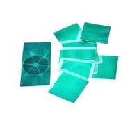 Getdoublerich Magnetic Field Viewing Film 25x35mm, Green Pole Display Sheet for Visualizing Invisible Fields, Portable Science Tool for Home and Professional Research