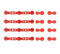 Getdoublerich Magnetic Silicone Buckle, For Fixing Parchment Paper To Prevent Disposable Paper Liners From Covering Food, With 4 Long And 8 Short(Red)