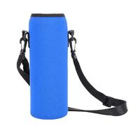 Getdoublerich Neoprene Insulated Water Bottle Carrier Bag with Strap, Thermal Sleeve Pouch Holder for 1000ml Single-Layer Aluminium or Stainless Steel Bottles, Blue
