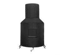 Getdoublerich Outdoor Patio Chiminea Cover Waterproof Stove Cover Protective Furnace Cover Storage Bag Chimney Fire Heater Cover for Garden Yard Black 25 * 48inches