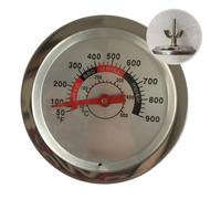 Getdoublerich Oval Grill Thermometer 10-500°C for Char-Broil BBQ, 304 Stainless Steel Replacement with Glass Lens, Install Outdoor Gauge