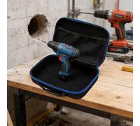 Getdoublerich Oxford Fabric Tool Storage Bag with EVA Shock-Proof Insert, Portable Drill Pouch Organizer for Electricians, Red, 270x220x70mm