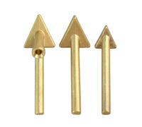 Getdoublerich Plastic Welding Smoothing Tool Kit, 3pcs Metal Bumper Repair Tips with 16mm Small Triangle, 20mm Large Triangle & Single Hole Head for Hot Air Welders, Dashboard and Leather Fix