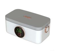 Getdoublerich Portable Electric Heating Lunch Box, Wireless Charging Waterless Lunch Box Heats Food Evenly To The Desired Temperature