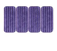 Getdoublerich Reusable Microfiber Mop Pads for Swiffer WetJet, Washable Refills for Hardwood Tile Stone Floors, 11.8x5 Inch, Purple (4/6 Pack)