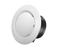 Getdoublerich Round Ceiling Vent Adjustable Air Valve Grill Ventilation Ducting Hose Cover Bathroom Wall Vent Cover Metal Extractor Fans Grille for Bathroom Office Kitchen (100MM)