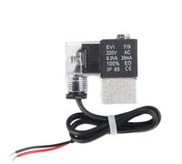 Getdoublerich Silent Air Compressor Solenoid Valve 220V with Exhaust & Check Valve, Iron Cover, 60cm Length for Quiet Operation