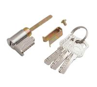 Getdoublerich Sliding Door Lock, Outer Cylinder Single Tongue for Toilet Bathroom Accessories Privacy Hardware, Handle Lever Latch Mechanism