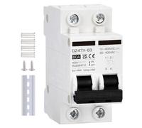 Getdoublerich Solar Circuit Breaker 15A-120A AC/DC 400V PV Isolator Disconnect Switch, 2P DIN Rail Mount for Solar Panel Inverter Battery System Protection