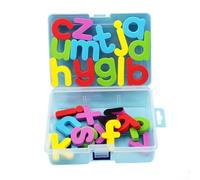 Getdoublerich Uppercase Lowercase Magnetic Letters and Numbers for Children Math Symbols A-Z Alphabet Fridge Magnets Best Educational Toy for Preschool Learning Spelling Counting (26pcs Lowercase)