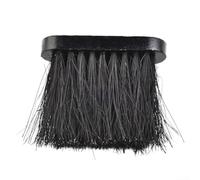 Getdoublerich Wooden Handle Round Shape Brush Head Fireplace Fire Hearth Fireside Brush Head Fireside Companion Cleaning Brush Wooden Stock for Home