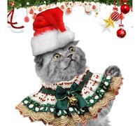 Geteawily Christmas Dog Bandanas | Soft Adjustable Dog Bandanas Christmas Dog Bibs - Cute Lace Breathable Pet Scarf Reversible Pet Accessories for Pets