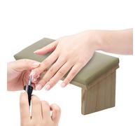 Geteawily Nail Arm Rest | Wooden PU Leather Manicure Hand Rest in Bevel Design | Sturdy Nail Polishing Arm Rest, Comfortable Accessories for Enhanced Client Experience