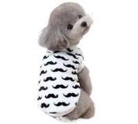 Geteawily Small Dog Outfits - Black White Pet Sweatshirt | Warm Dog Clothing, Soft Two-Legged Fleece Jacket Winter Pet Outfits for Small Medium Dogs