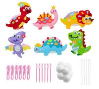 GETFACAI 1 Set First Sewing Kit for Girls, Kids Sewing Kit, Sewing Kits for Kid, Craft Kit Fun Sewing DIY Craft Ornaments Kids Educational Sewing Toys for Beginner Children Learn to Sewing (6 Styles)