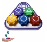 GETFACAI 1 Set Gonggi Game, Gonggi Stones, Gong Gi Game, Portable & Durable, Educational Toy for Kids Family Activity, Family Activity, Classic Hand-Eye Coordination Fun (5pcs+Base)