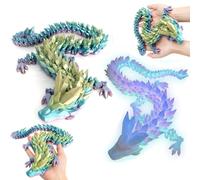 GETFACAI 2 PCS 39cm 3d Printed Dragon, 3D Drache, Stunning Decor for Home and Office, For Dragon Enthusiasts and 3D Art Lovers