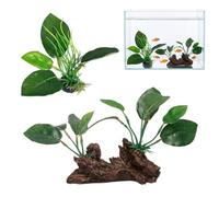 GETFACAI 2 PCS Drift Wood For Fish Tank, Driftwood For Aquarium, Natural Looking Artificial Plants With Wood Pieces For Aquarium Setups, For Adult Hobbyists At Home