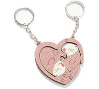 GETFACAI 2 PCS Otter Keyring, Cute Animal Keychain for Couples, Animal Couples Keyrings, Friendship Otter Motif, Anniversary Present, Unique Design for Keys, Bags, and Personal Items