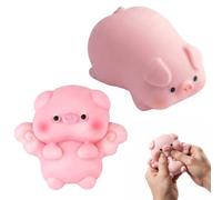 GETFACAI 2 PCS Pig Squishy, A Laying down Pig and a Flying Pig for Squishy Lovers and Animal themed Decor Enthusiasts