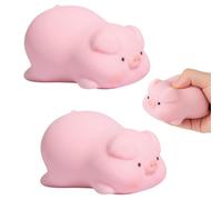 GETFACAI 2 PCS Pig Squishy, Jumbo Squishies for Office and Study Sessions, Jumbo Squishies Desktop Decor, The Smooshers Squishy Design Promotes Relaxation Through Gentle Kneading Motions
