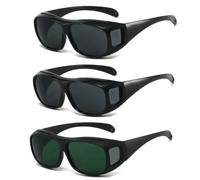 GETFACAI 3 PCS Welding Goggles, Dark Safety Glasses for Work, Suitable for Arc Welding Operations and Metal Fabrication Tasks, Industrial Maintenance Work and Steam Punk Costume Events