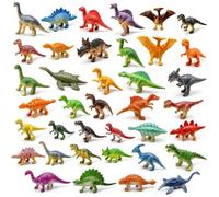 GETFACAI 40 PCS Mini Dinosaur Figures, Small Dinosaur Figures Set, Plastic Dinosaurs for Play, Collection with Mini Dragons and Winged Dinosaurs, Ideal for Party Favours Activities