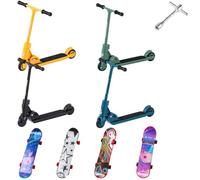 GETFACAI 8 PCS Finger Scooter, Finger Toy Set, Interactive Finger Skateboards, Mini Skateboards for Kids Finger, Cute T Head Scooter Set for Finger Sport Toy, Fingerboard for Park, Party Favors