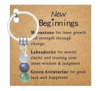 GETFACAI Crystal Keyring, New Beginnings Gifts for Women, Keyrings for Women, Crystal Keychain Gift for New Beginnings, Good Luck Keychain Gifts for Women, Encouragement for Friends, Get Well Gift