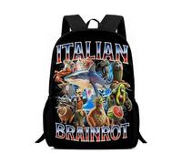 GETFACAI Italian Brainrot Backpack, Lightweight Design for Daily Use, Durable School Bag for Kids, Hiking and Travel, for New Semester, Italian Brainrot School Bag, Italian Brainrot Backpack
