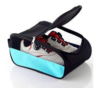 Getfitsoo Golf Shoe Bag, Golf Shoes Bags Men/Women Outdoor Zippered Carrier Bags with Ventilation Sport Shoes Bag Travel Shoe Bags, Sky-Blue, Common