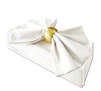 Getfitsoo White Cotton Cloth Napkins Set of 6 for Everyday Use, Reusable 100% Cotton, Perfect for Dinner/Cocktail, Christmas/Thanksgiving Dinners, Weddings & More (White)