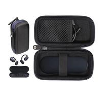 getgear Earbuds Case Compatible with Oladance OWS 2, OWS 1 Open Ear Headphones Without Charging case, mesh Pocket for Charge Cable (Black with Blue Zip)