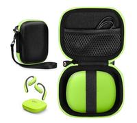 getgear Earbuds Case Compatible with Oladance OWS Pro Open Ear Headphones, OWS 2, OWS 1 (Black with Green Zip)