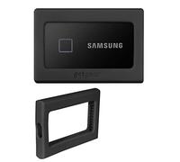 getgear Silicone Bumper for Samsung T7, T7 Touch Portable SSD - 1TB, 2TB, 500GB, USB 3.2, Strong-Shock Absorbing, Slip-Resistant- Black (Black)