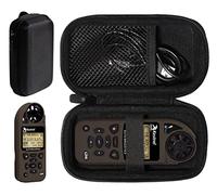 GETGEAR Weather Meter Case for Kestrel Weather Meter Compatible with Kestrel Elite, 5700/ 5700X, 5200, 5100, 5500, 2700, 3500, 3000, 3550, 2500, 1000 (Black with Black Zip)