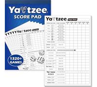 Gethelud 110 Sheets Score Pad for Yahtzee, 220 Tear-off Pages Score Pad Large Print Score Keeper, Compatible for Yahtzee and Yardzee (6” x 9”)