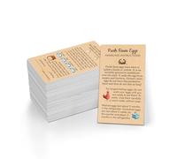 Gethelud 200 PCS Egg Handling Instruction Cards, Double-Sided Printing Egg Stamps with Washed/Unwashed Fresh Egg Care Accessories Card Labels for Farm Fresh Eggs (3.5” x 2”)