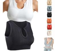 Getheyshape Shape Me up Crop Top, Hey Shape Crop, Women's line-Free U-Neck Yoga Sports Bra Shapewear, A Don't Wear a Bra
