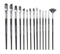 GETHPEN Artist Paint Brush Set of 14 for Watercolor Gouache Oil Acrylic Leather Canvas and Face Painting