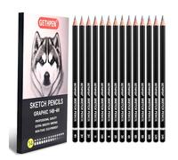 GETHPEN Professional Drawing Sketching Pencil Set - 14 Pieces Graphite Pencils(14B - 4H), Ideal for Drawing Art, Sketching, Shading, Artist Pencils for Beginners & Pro Artists