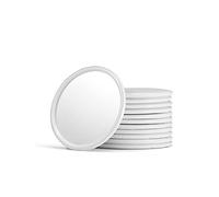 Getinbulk Compact Circle Mirrors Bulk Round Makeup Glass Mirror for Purse Great Gift 2.5 Inch Pack of 12 (White)