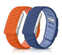 Getino 2 Pack Bands Compatible with Whoop 5.0 Bands One, Peak and MG/Life, Soft Silicone Breathable Waterproof Sport Adjustable Replacement Strap for Whoop Band 5.0 Women Men